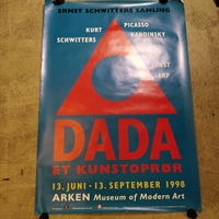 DADA ernst schwitters samling, udstillings plakat fra Arken 1998